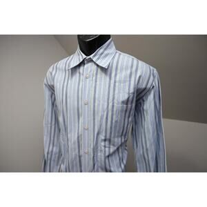 Hugo Boss Dress Shirt Striped Luxury Button Up Mens Sz Large